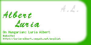 albert luria business card
